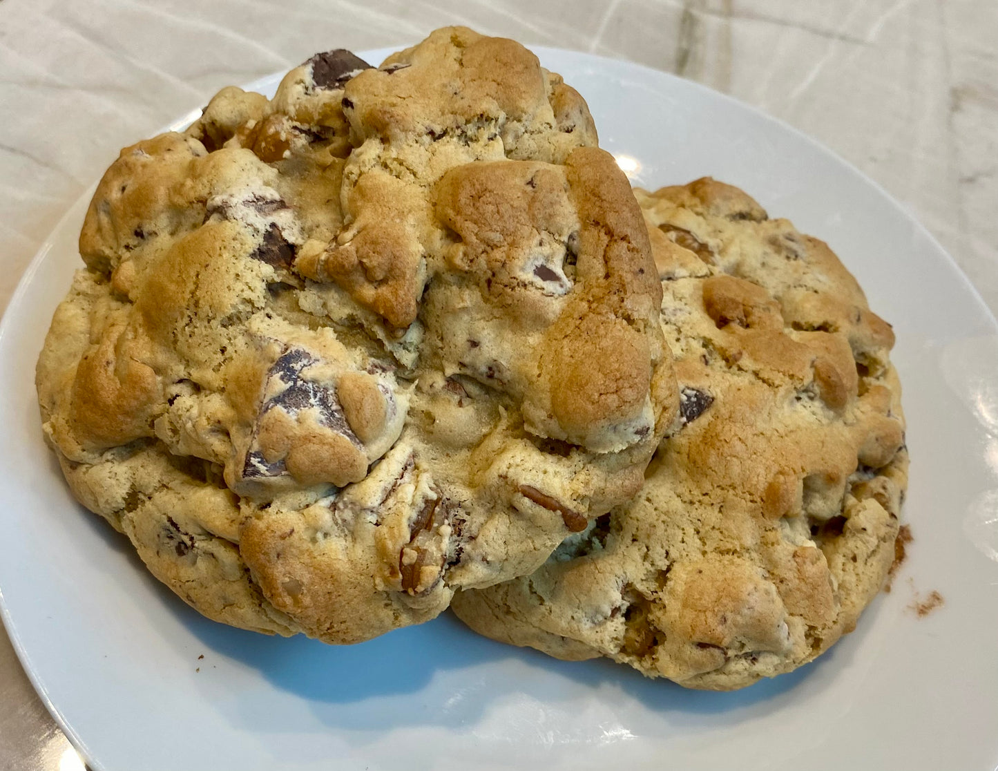 One Dozen Large Dark & Milk Chocolate Chip Walnut Pecan Cookies - Confectionery Cuisine