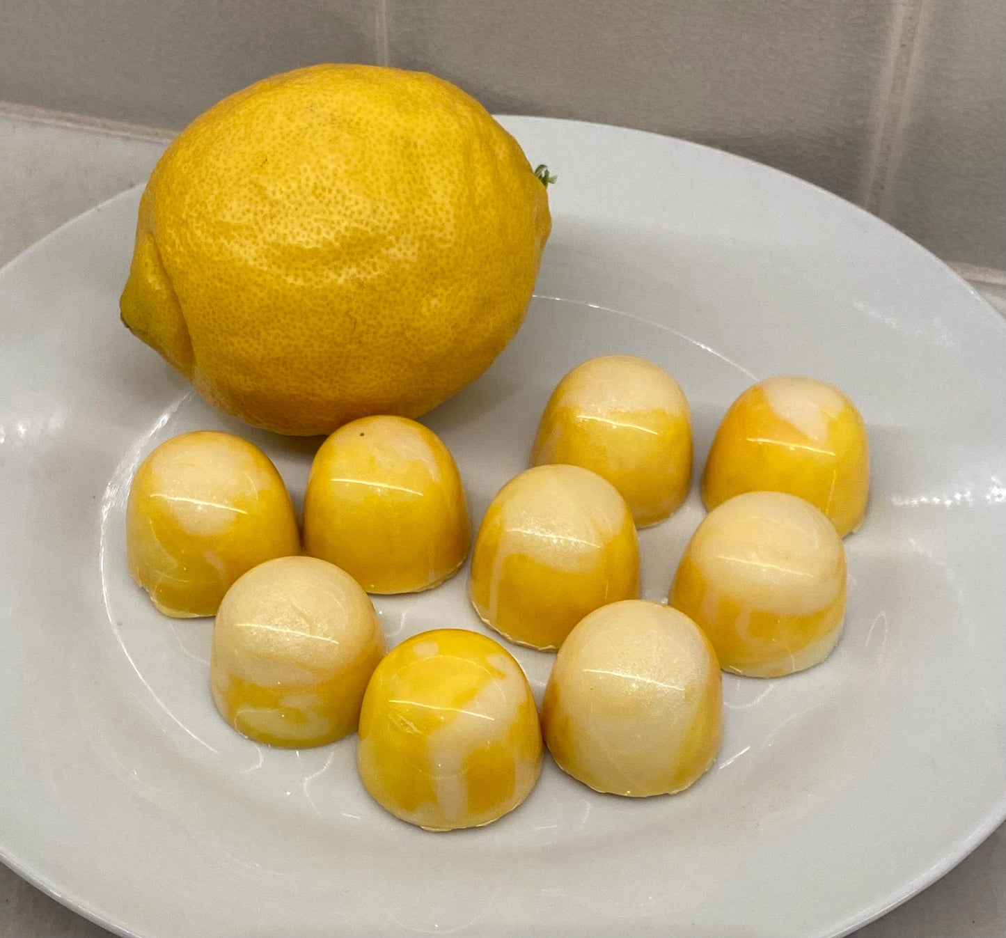 6 Belgian White Chocolate Lemoncello Bonbons - Confectionery Cuisine