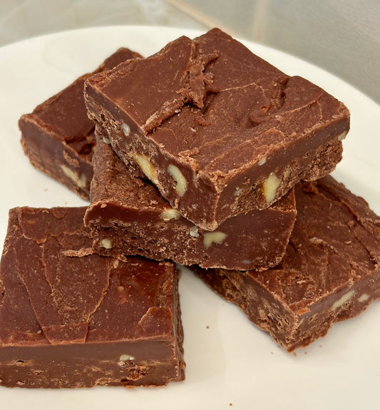 Old Fashion Chocolate Fudge Walnuts 1lb - Confectionery Cuisine