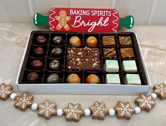 Belgian Chocolate Holiday Gift Box 21 Piece Assorted