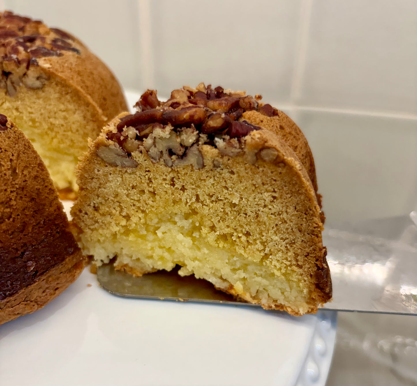 Ooey Gooey Butter Pecan Bundt Cake or Personal Size