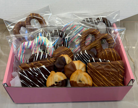 Chocolate Covered Pretzel Cookie Box Collection 18 Piece