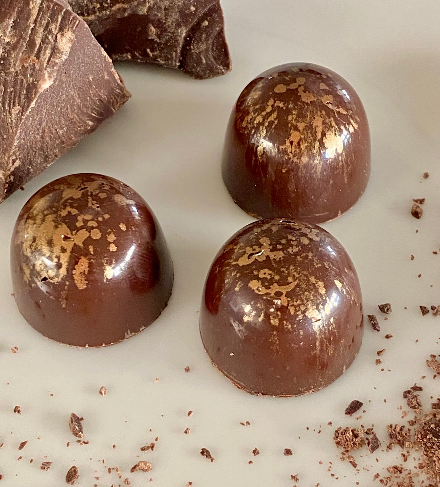 Dark Chocolate Espresso Genache Bonbons