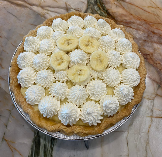 Banana Cream Pie Homemade Real Banana 9" - Confectionery Cuisine